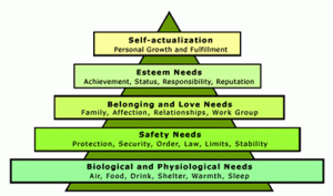 Maslow's heirachy of needs